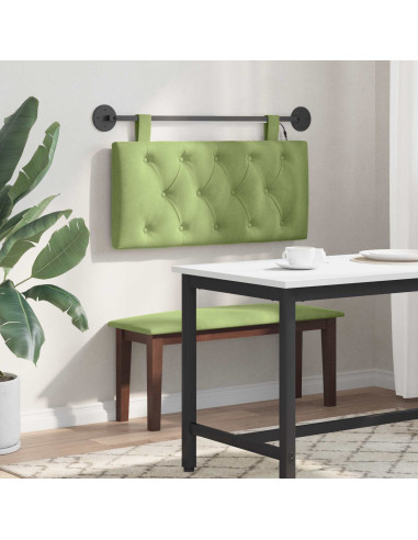 Testiera sospesa Con luce LED Verde chiaro Velluto