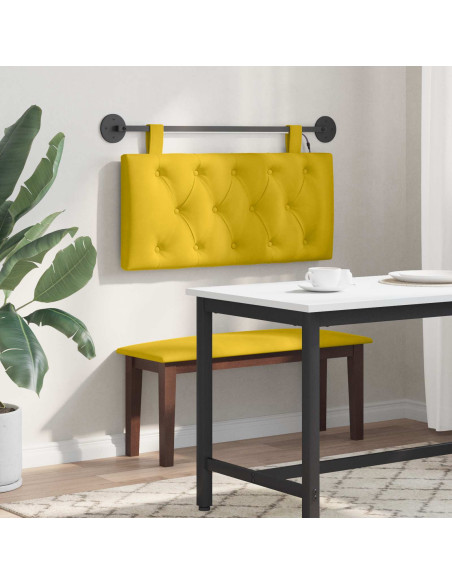 Testiera sospesa Con luce LED Giallo Velluto