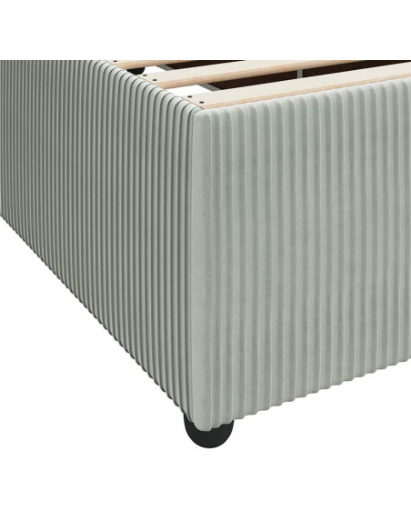 Struttura del letto Grigio chiaro 160 x 200 cm Tessuto