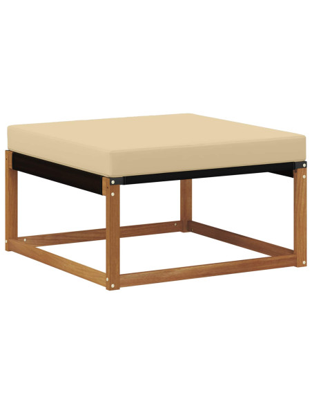 Set di divani da esterno con cuscino 8 pcs Naturale e Beige