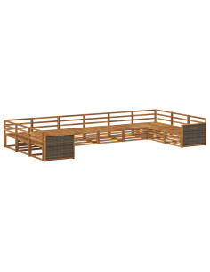 Set divani 10 pcs Legno di Acacia Massello