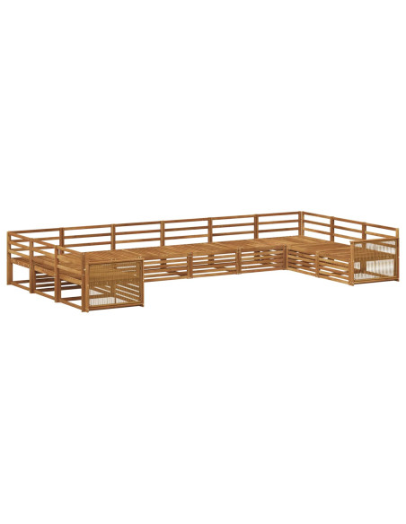 Set divani 10 pcs Legno di Acacia Massello