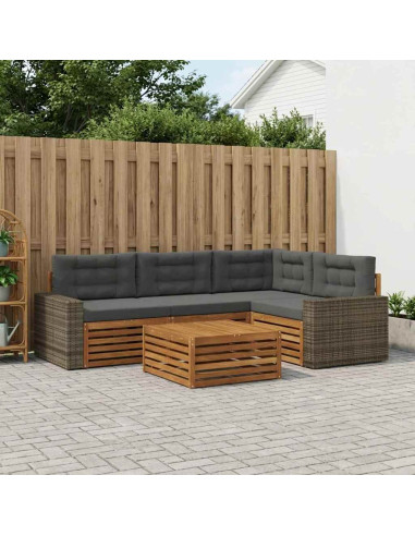 Set di divani da esterno 5 pcs Naturale e Antracite