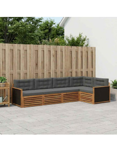 Set di divani da esterno 5 pcs Naturale e Antracite