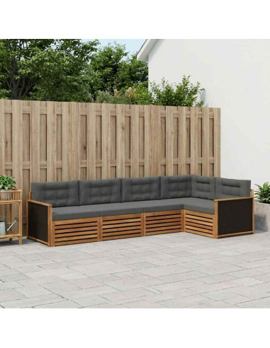 Set di divani da esterno 5 pcs Naturale e Antracite