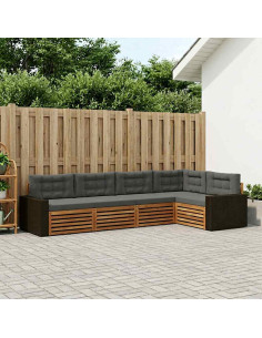 Set di divani da esterno 5 pcs Naturale e Antracite