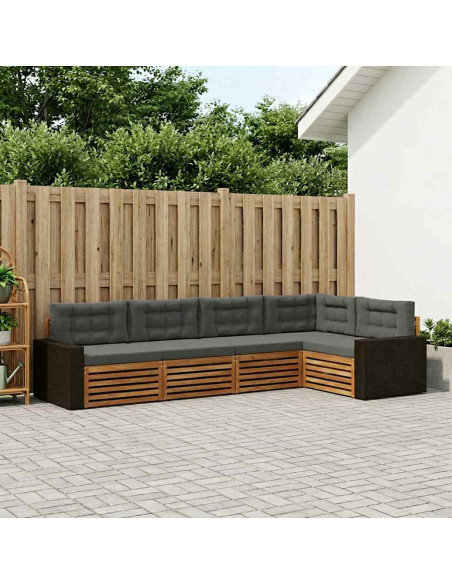 Set di divani da esterno 5 pcs Naturale e Antracite