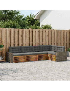 Set di divani da esterno 5 pcs Naturale e Antracite