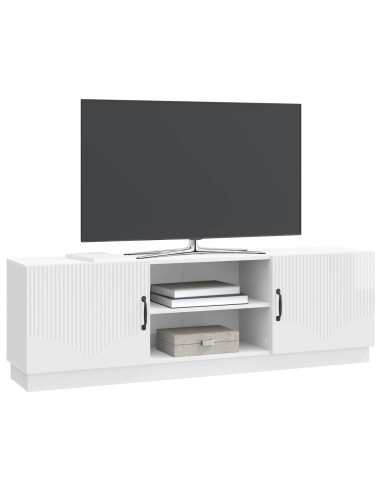 Mobile TV Bianco Lucido 150 x 31 x 47 cm Legno ingegnerizzato