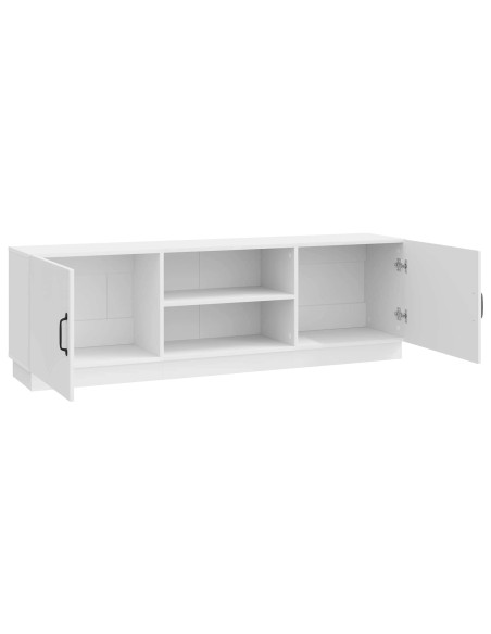 Mobile TV Bianco Lucido 150 x 31 x 47 cm Legno ingegnerizzato