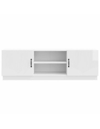 Mobile TV Bianco Lucido 150 x 31 x 47 cm Legno ingegnerizzato