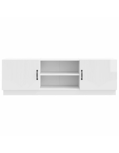 Mobile TV Bianco Lucido 150 x 31 x 47 cm Legno ingegnerizzato