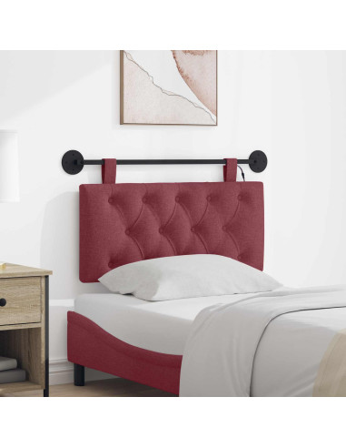 Testiera sospesa Con luce LED Rosso Vino Tessuto