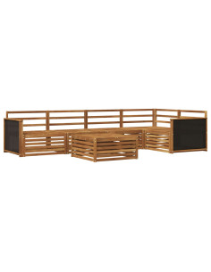 Set di divani da esterno 6 pcs Naturale 79 x 79 x 37 cm 2