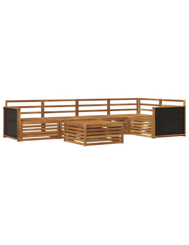 Set di divani da esterno 6 pcs Naturale 79 x 79 x 37 cm