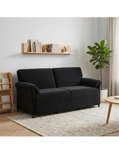 Divano 3-Persone Nero 198 x 83 x 95 cm Velluto