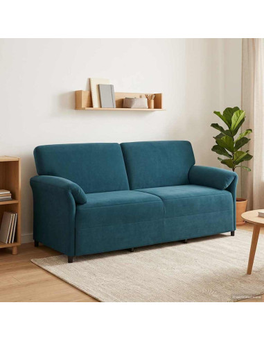Divano 3-Persone Blu 198 x 83 x 95 cm Velluto