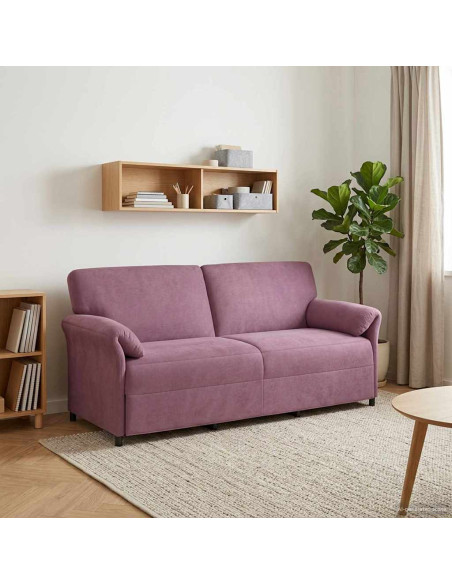 Divano 3-Persone Viola 198 x 83 x 95 cm Velluto