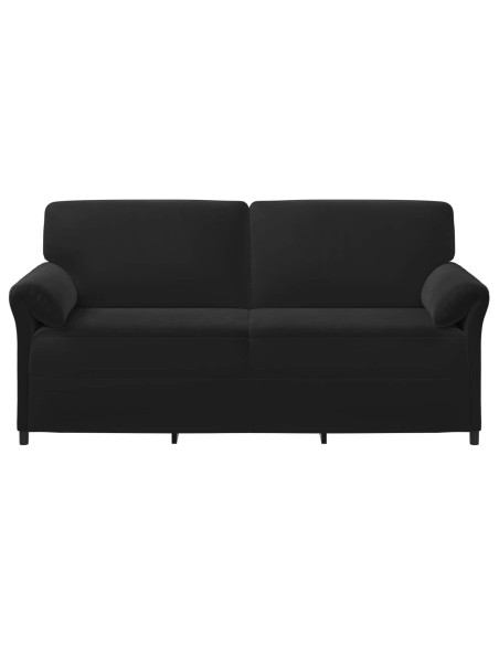 Divano 3-Persone Nero 198 x 83 x 95 cm Velluto