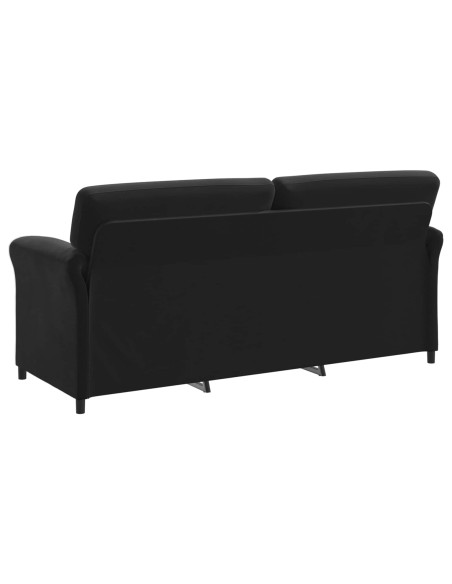 Divano 3-Persone Nero 198 x 83 x 95 cm Velluto