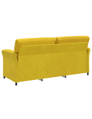 Divano 3-Persone Giallo 198 x 83 x 95 cm Velluto