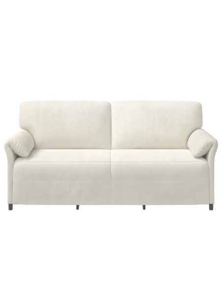 Divano 3-Persone Crema 198 x 83 x 95 cm Velluto