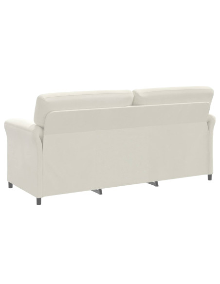 Divano 3-Persone Crema 198 x 83 x 95 cm Velluto
