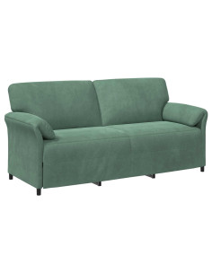 Divano 3-Persone Verde Mare 198 x 83 x 95 cm Velluto 2
