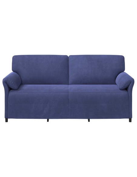 Divano 3-Persone Blu Polizia 198 x 83 x 95 cm Velluto