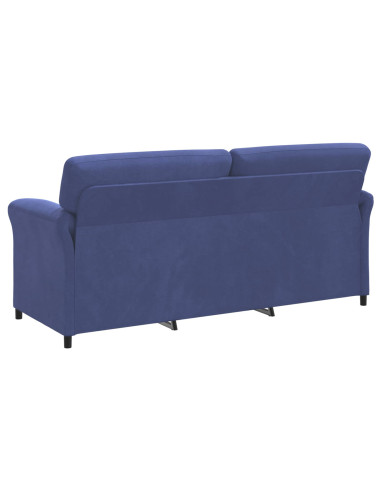 Divano 3-Persone Blu Polizia 198 x 83 x 95 cm Velluto
