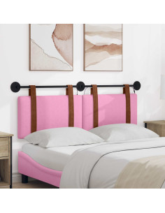Testiera sospesa Con luce LED Rosa PU Antico
