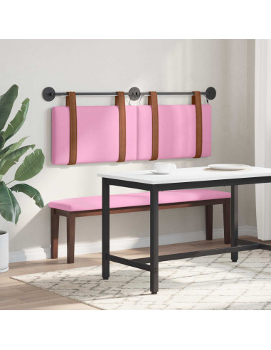 Testiera sospesa Con luce LED Rosa PU Antico