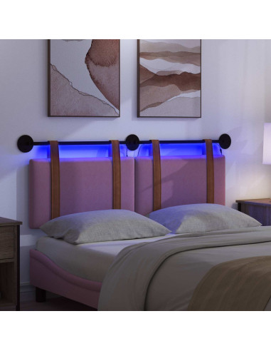 Testiera sospesa Con luce LED Rosa PU Antico