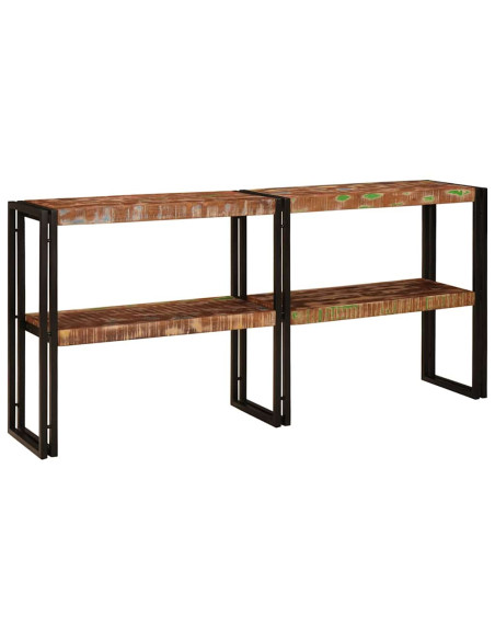 Tavolo consolle Multicolore Legno Recuperato Massello