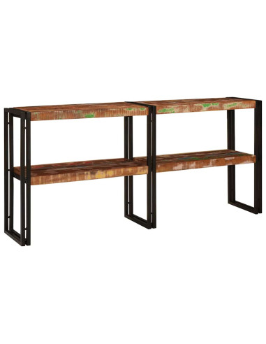 Tavolo consolle Multicolore Legno Recuperato Massello