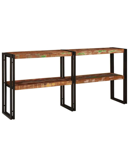 Tavolo consolle Multicolore Legno Recuperato Massello