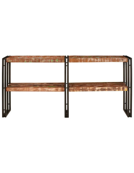 Tavolo consolle Multicolore Legno Recuperato Massello