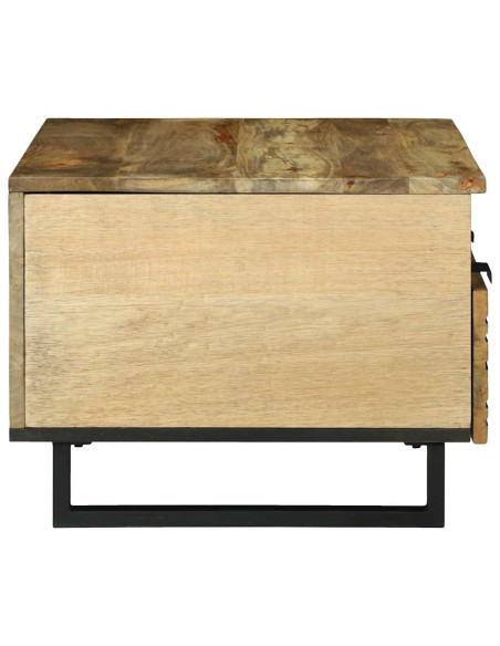 Tavolino da salotto con cassetto Marrone e Nero 80 x 54 x 40 cm