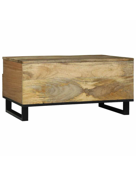Tavolino da salotto con cassetto Marrone e Nero 80 x 54 x 40 cm
