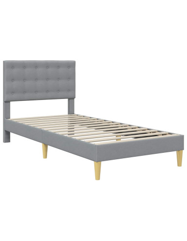 Struttura del letto Grigio Chiaro 90 x 200 cm Tessuto
