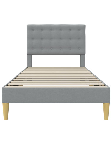 Struttura del letto Grigio Chiaro 90 x 200 cm Tessuto
