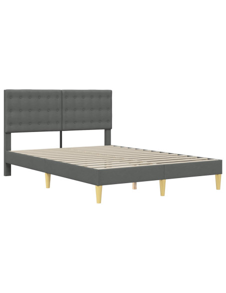 Struttura del letto Grigio Scuro 120 x 190 cm Tessuto