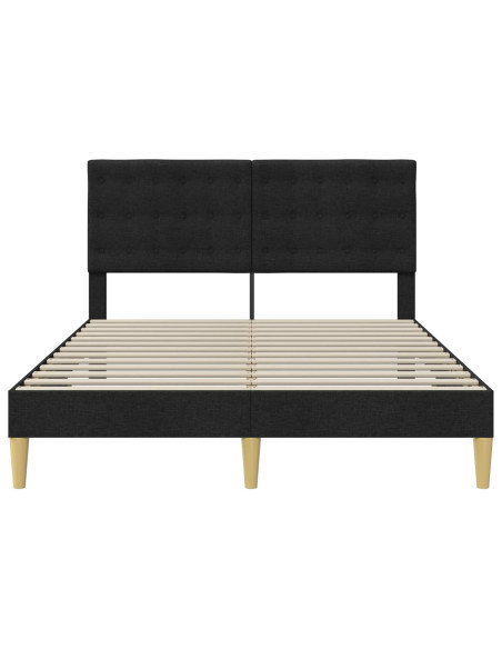 Struttura del letto con testiera Nero 120 x 190 cm Tessuto