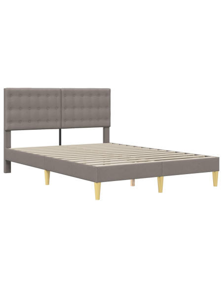 Struttura del letto con testiera Tortora 120 x 190 cm Tessuto