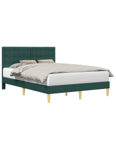 Struttura del letto Verde Scuro 120 x 200 cm Tessuto 2
