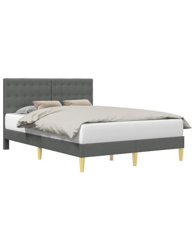Struttura del letto Grigio Scuro 140 x 190 cm Tessuto