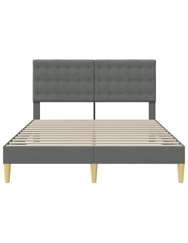 Struttura del letto Grigio Scuro 140 x 190 cm Tessuto