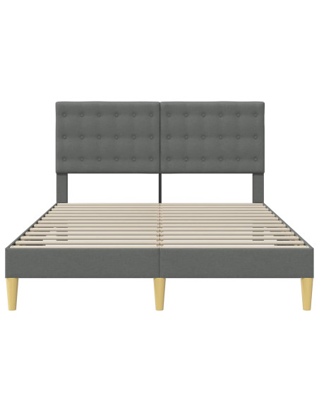 Struttura del letto Grigio Scuro 140 x 190 cm Tessuto