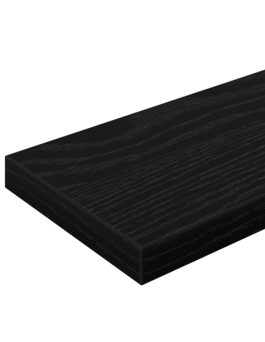 Scaffale 4 pcs Nero 100 x 10 x 1,5 cm Legno multistrato