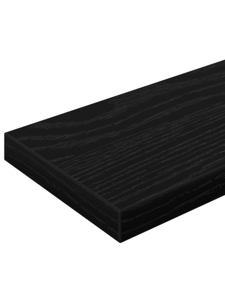 Scaffale 4 pcs Nero 100 x 10 x 1,5 cm Legno multistrato